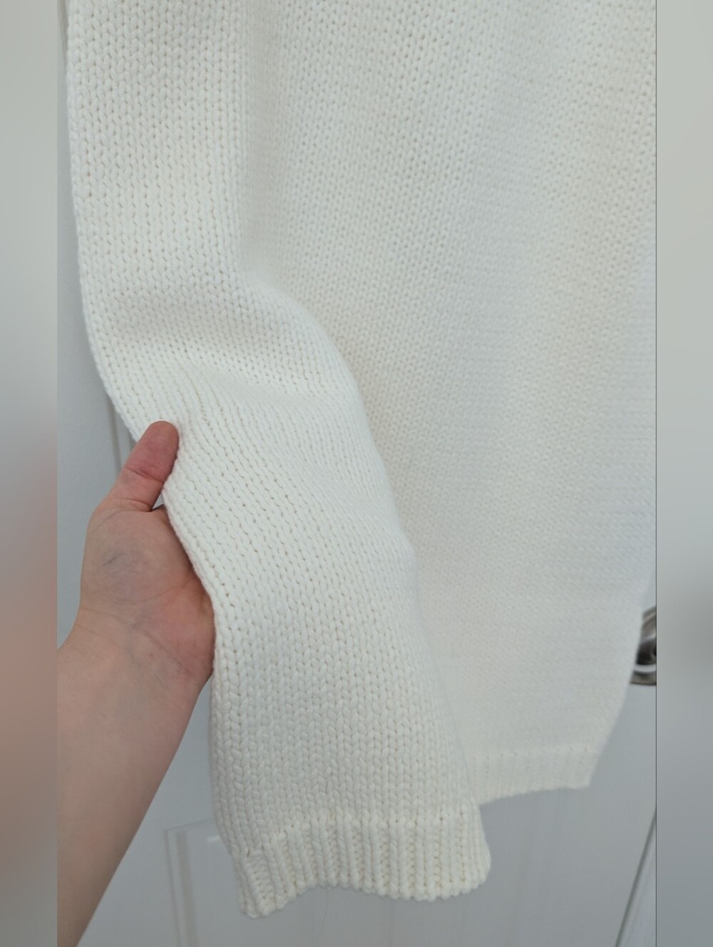 NWOT V-Neck Knit‎ Tank Dress in Cream M - Picture 3 of 8